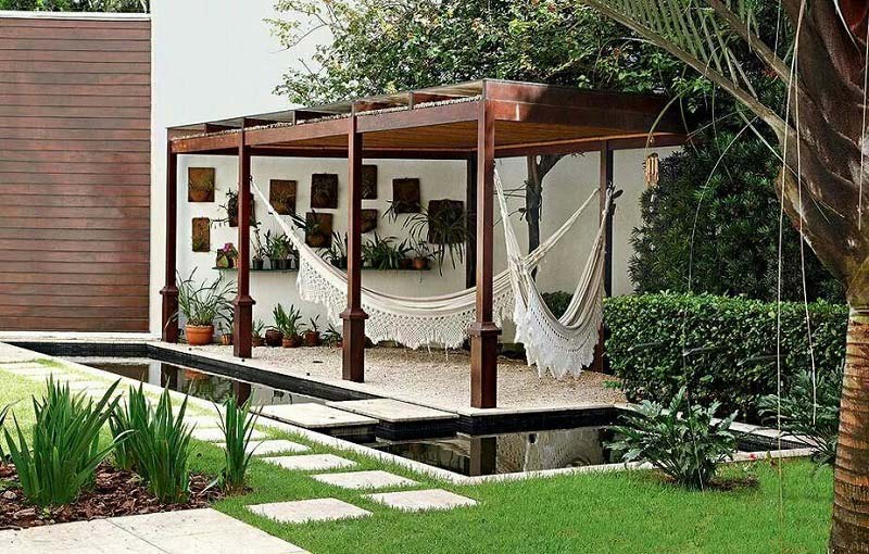 pergola en jardin